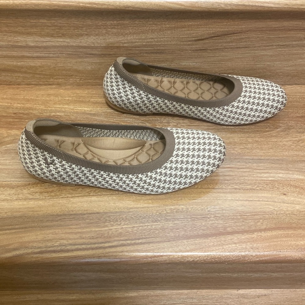 NWT VIVAIA Claire Round Toe Flats in Espresso Houndstooth Size EU 42 - Picture 5 of 13